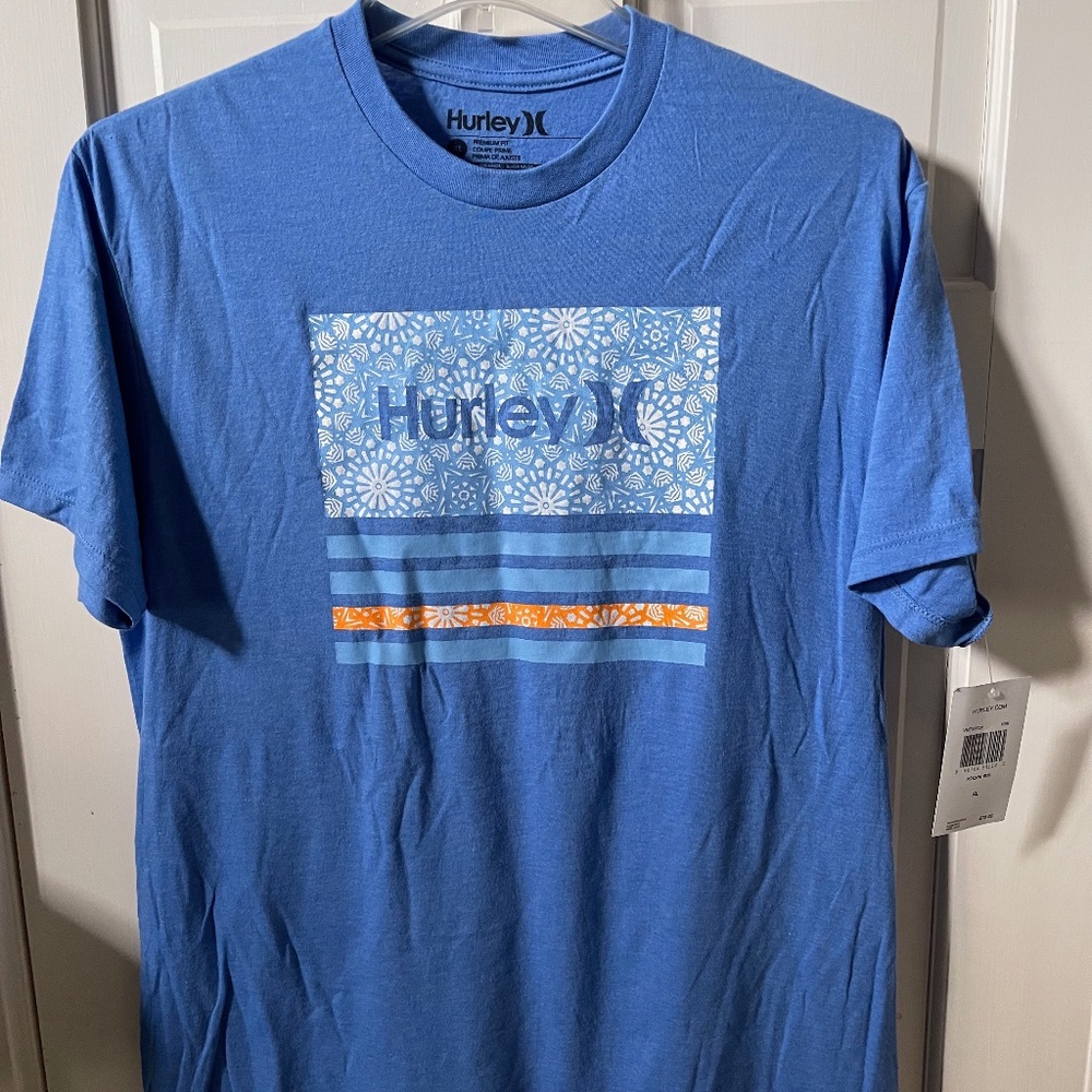 Hurley NWT Blue Graphic Tee XL
